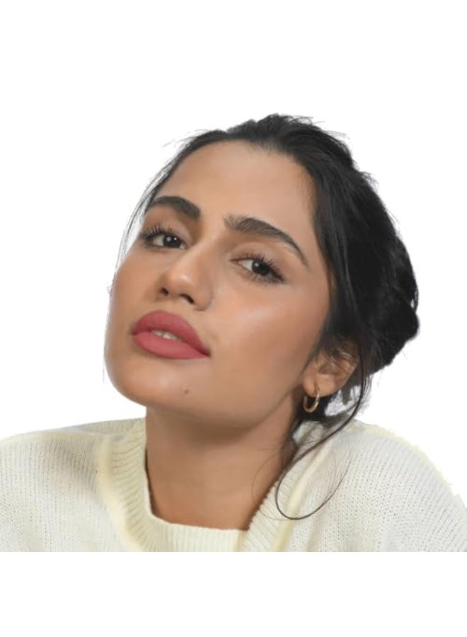 Kiro Moist Matte Lipstick - Nude Rose (Light Pink Coral), 4.2g | Super-Pigmented, Long-Lasting, Moisturizing, Non-Drying, Non-Feathering, Smudge Proof | Skin Care Infused with Natural Oils - Image 3